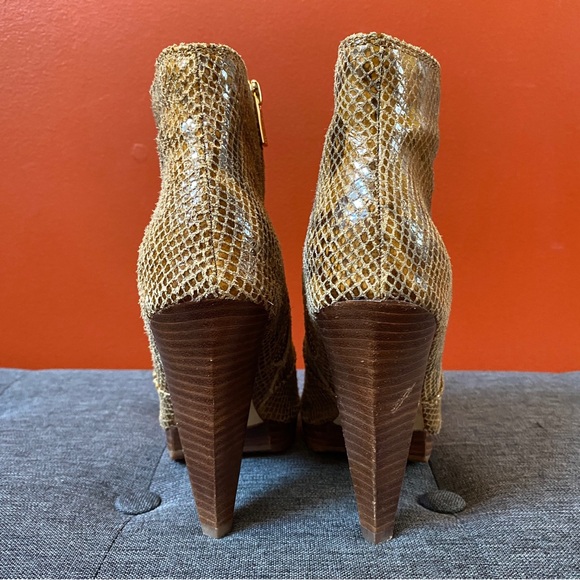 Michael Kors Peep Toe ‘Snake Skin’ Ankle Booties - Picture 9 of 14